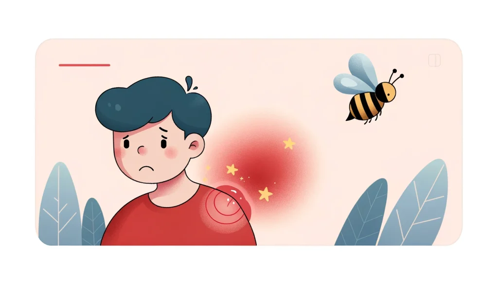 蜂に刺された際の典型的な症状とは？