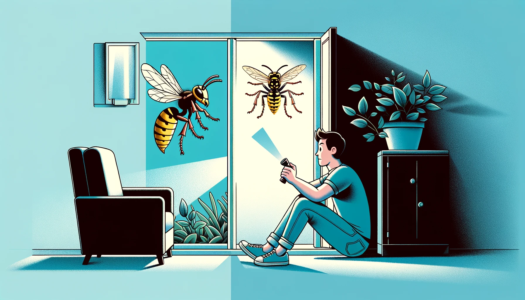 スズメバチが家の中に入ってきたらどうすればいい？見失った時は？
